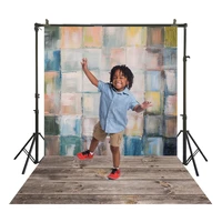 traditional studio backdrop watercolor ceramic brick wall photography polyester wood floor back drops portrait booth background
