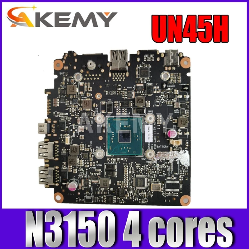 

Материнская плата для компьютера Akmey Материнская плата Asus vivсалон UN45H UN45H-VM062M Mini HD N3150 4 ядра 90MS00R0-R01000