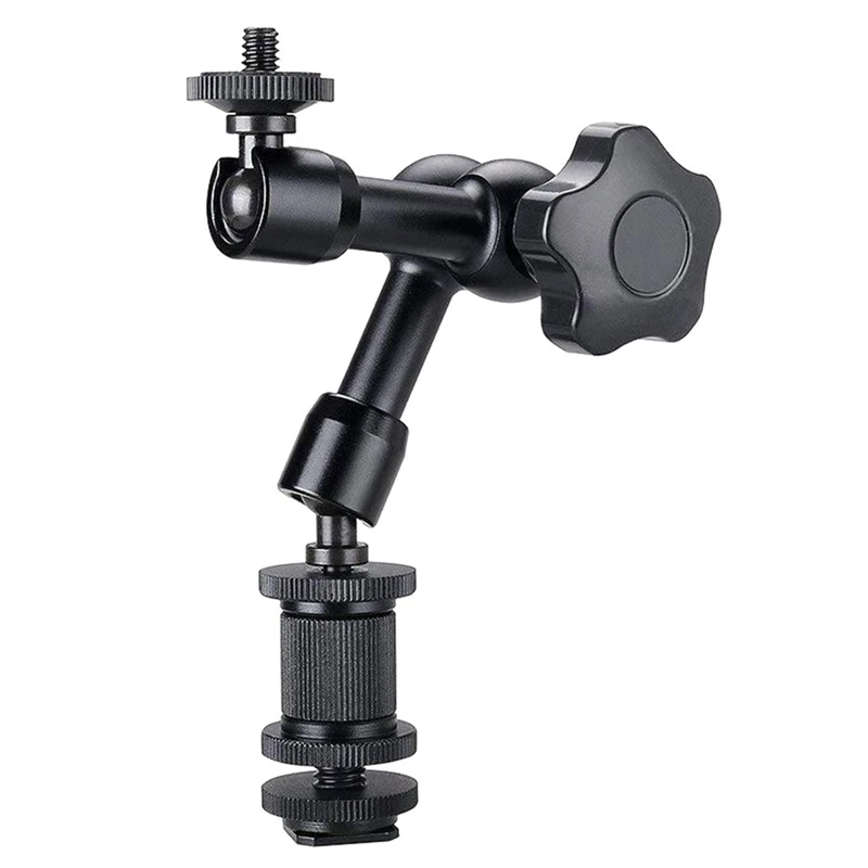 

7inch Magic Arm, with Hot Shoe Mount 1/4inch Tripod Screw for DSLR Camera Rig/LCD/DV Monitor/LED Lights