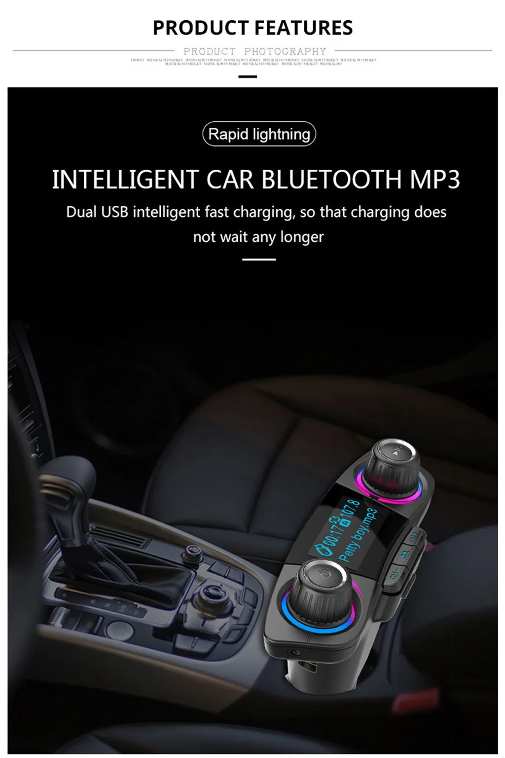 Bluetooth беспроводной Автомобильный MP3-плеер автомобильный комплект громкой связи