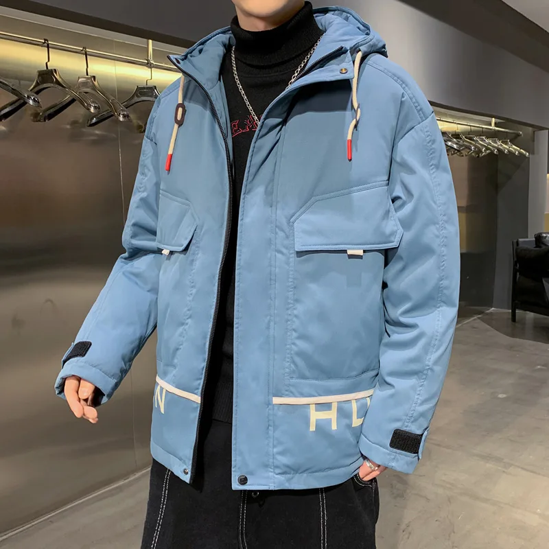 New Arrival Cold Autumn Winter Men's Casual Hooded White Duck Down Jacket Thick Warm Down Parkas Outwear Plus Size Puffer Coats