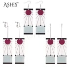 Модные Акриловые серьги Tanjiro, серьги рассекающие демонов, Аниме Реквизит для косплея Hanafuda, длинные серьги-капли для женщин, ювелирные изделия