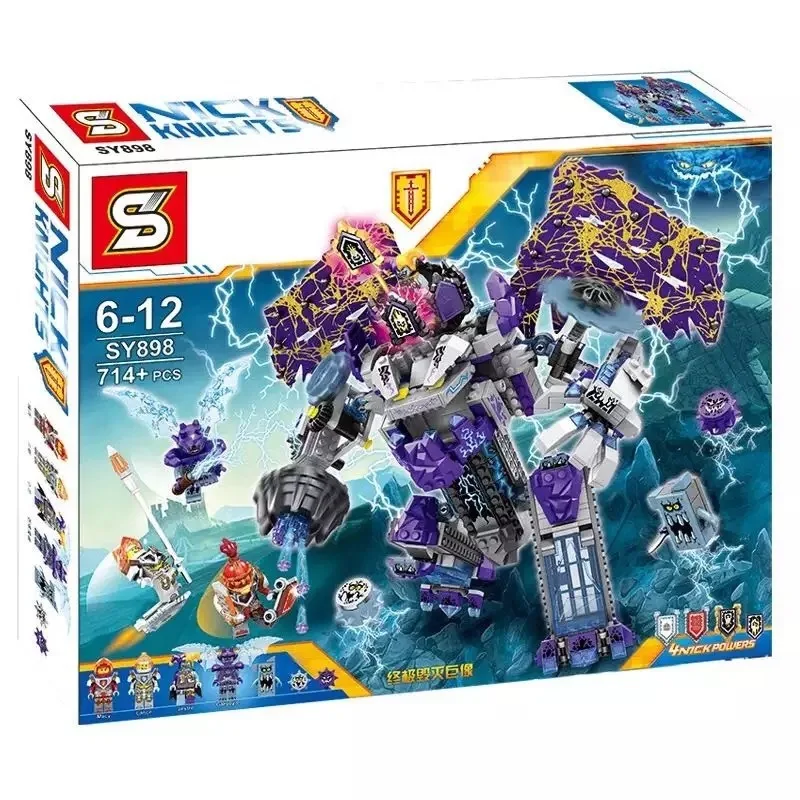 714 шт. Nexus Knights Future Shield the Stone Colossus of Ultimate destrusti фигурные блоки игрушки для детей Рождественский подарок