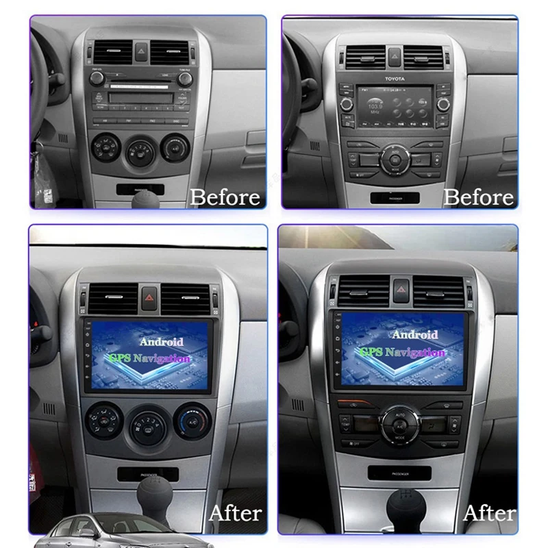 

9 Inch Android 10 HD Car MP5 Player Stereo Radio 2+16GB Wifi Bluetooth GPS Navigation for Toyota Corolla 2007-2013