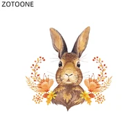 zotoone cartoon easter rabbit eggs patch for clothes t shirt iron on heat transfers stickers for kids diy patches appliques o