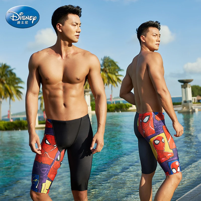 

Disney Adult Cartoon Swimming Trunks Men's Quick-drying Breathable Boxer Swimsuit Big Children Hot Spring Men's Swimwear