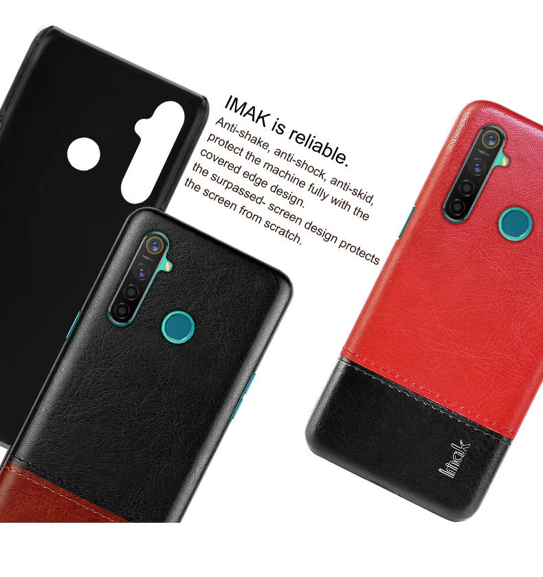 Realme 5Pro защитный чехол iMAK лаконичная кожа для Funda Oppo Realme 5 Pro чехол задняя крышка Realme5 Pro Real Me Роскошный чехол