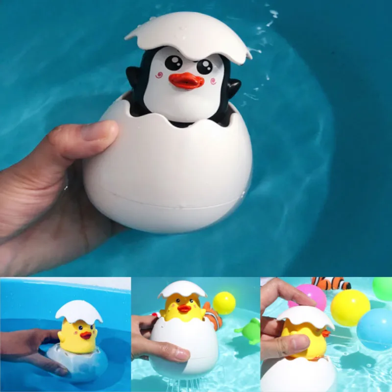 Мультяшная утка детские водные игрушки для ванны Детские спринклеры ванной из