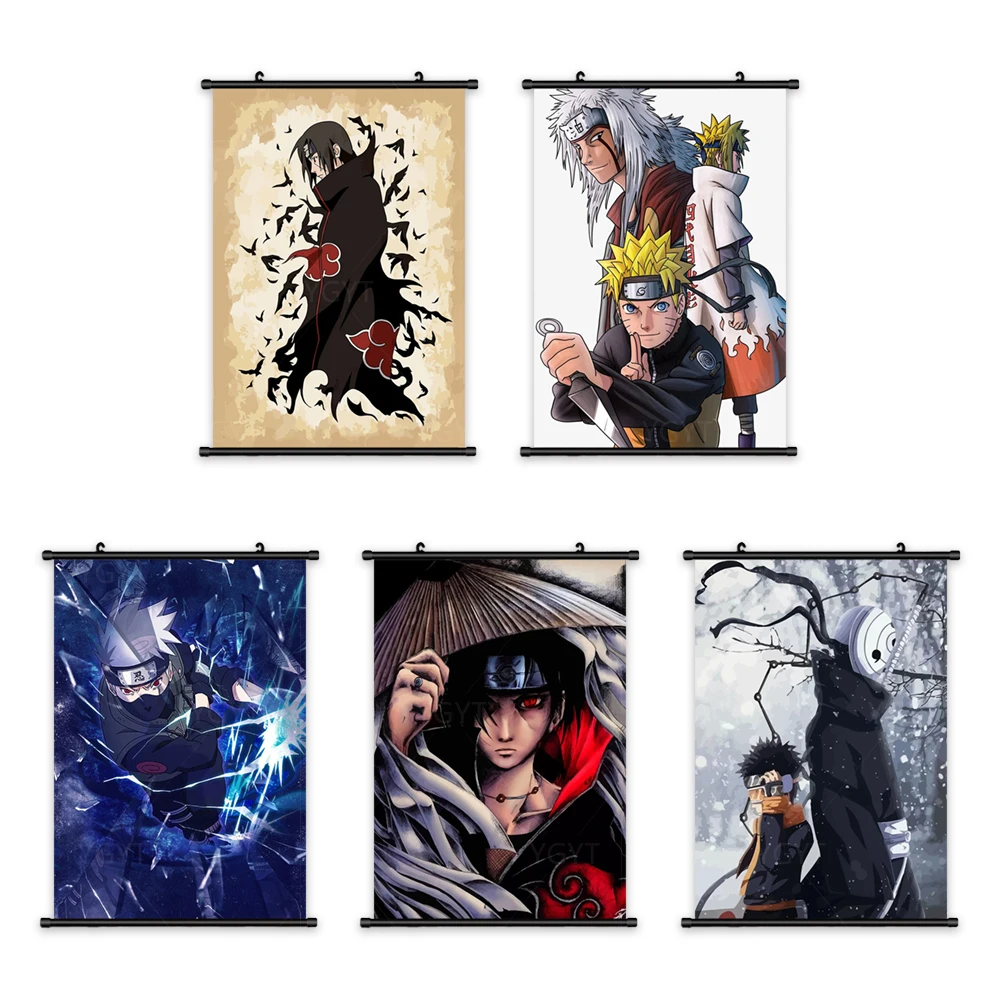 

Home Decor Japanese Anime Modern Wall Artwork Naruto Picture Plastic Scroll Hanging Painting Print Canvas Poster For Living Room