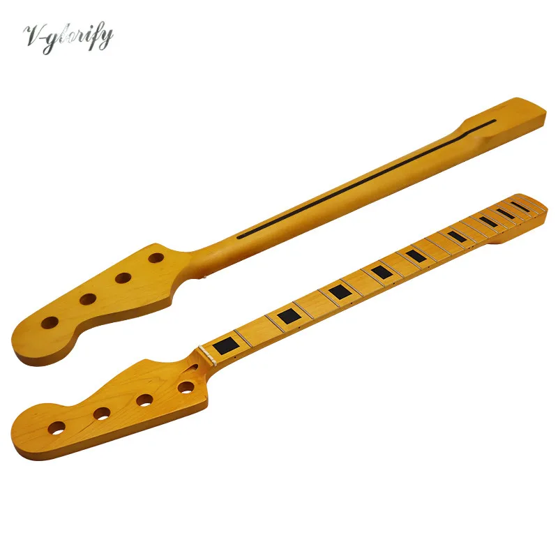 electic bass gitarre neck 4 string gelb jb e gitarre hals jb hals kanada ahorn holz matte 20f jumbo gitarre hals zurück free global shipping