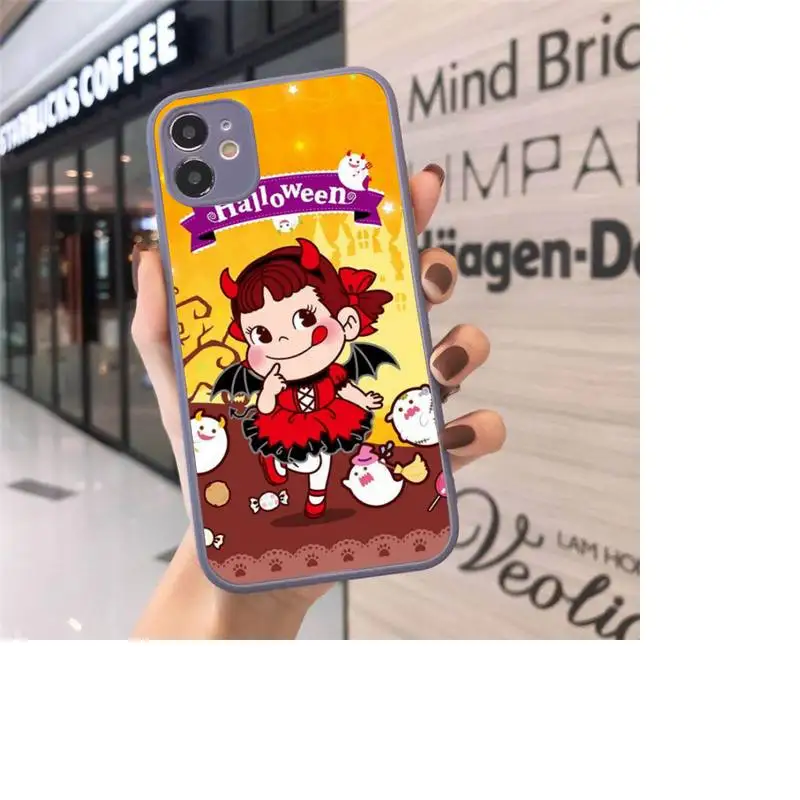

Cute Fujiya Milky Peko chan Phone Case Matte Transparent for iPhone 7 8 11 12 s mini pro X XS XR MAX Plus cover funda