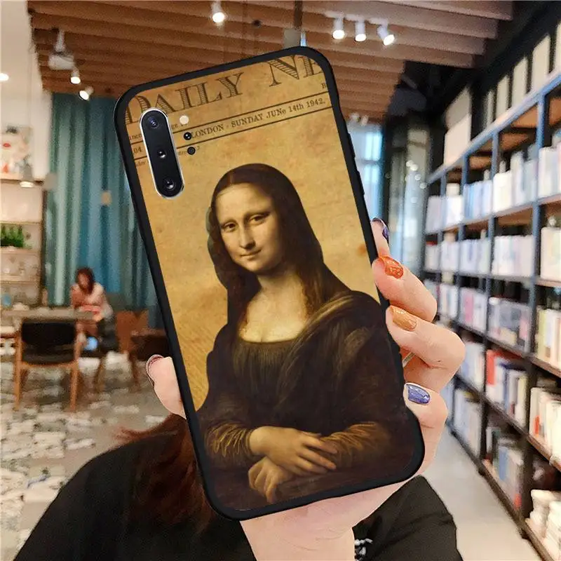 

Art mona lisa vintage Phone Case for samsung galaxy a51 a52 a71 a50 a12 a72 a21s a70 s21 s20 fe s10 note 20 10 ultra plus coque