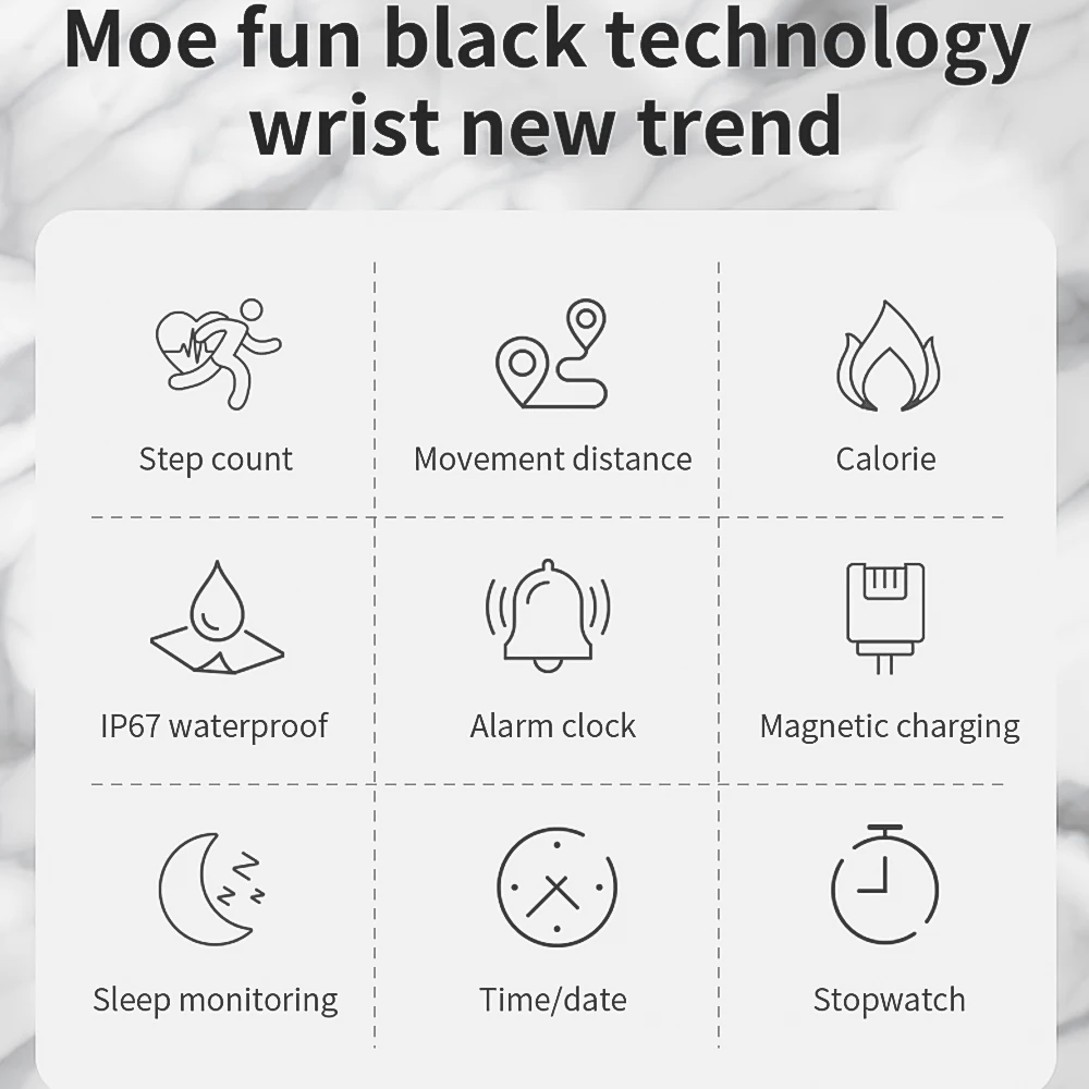 

MK20 women's intelligent wrist watch multifunctional waterproof custom background sports electronic Bracelet Gift