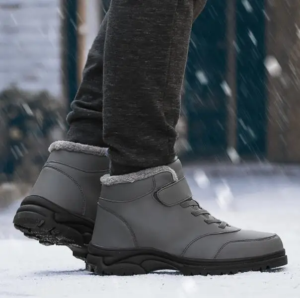 Big Size Men Ankle Boots Fashion Winter Shoes Casual Warm Snow Male Booties | Обувь