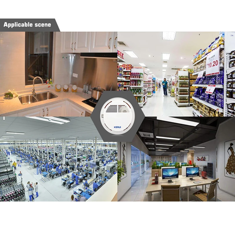 KERUI 10 шт. беспроводной чувствительный детектор дыма работает независимо от дома