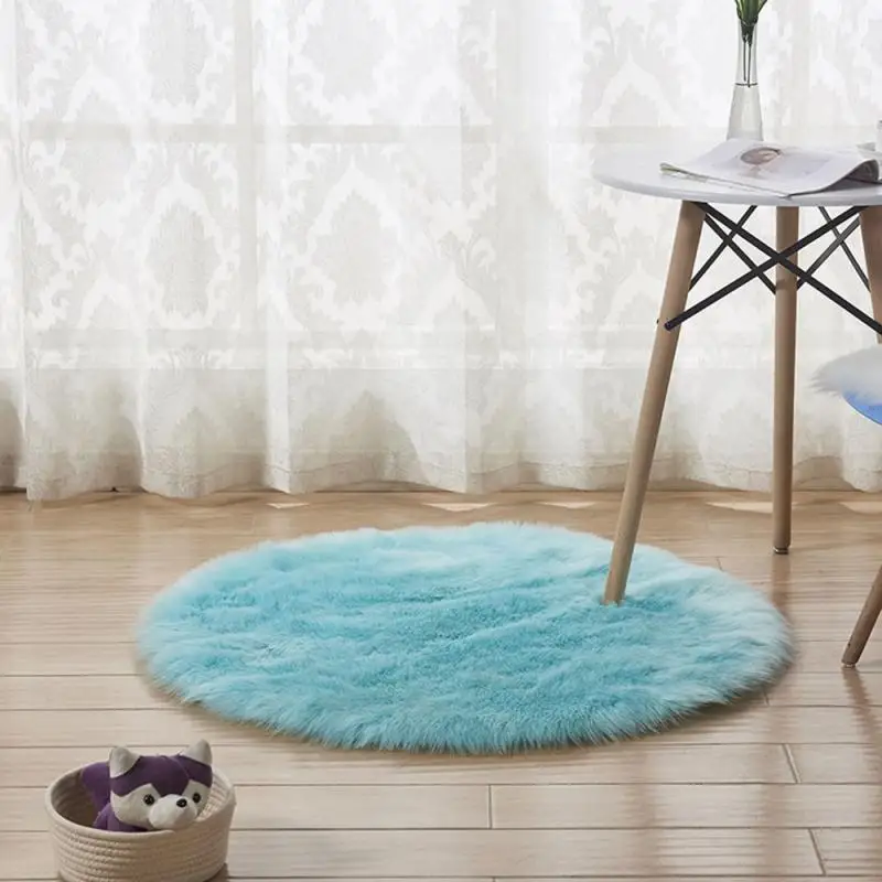Мягкий маленький коврик из искусственной овчины 30*30 см покрытие для стула