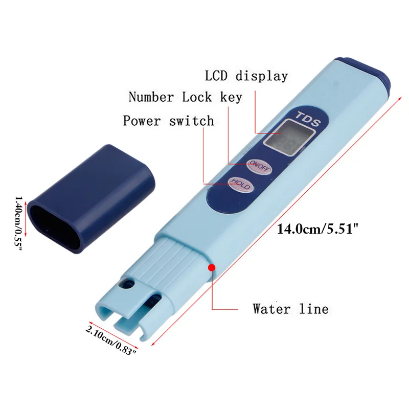 

Digital TDS Meter Ideal Water Quality Tester for Drinking Water Intelligent Water Purity Tester with LCD