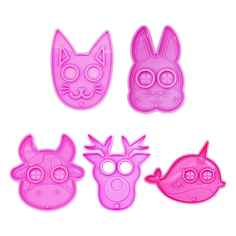 

DIY Crafts Epoxy Resin Mold Animal Shape Defense Keychain Pendant Silicone Mould 83XF