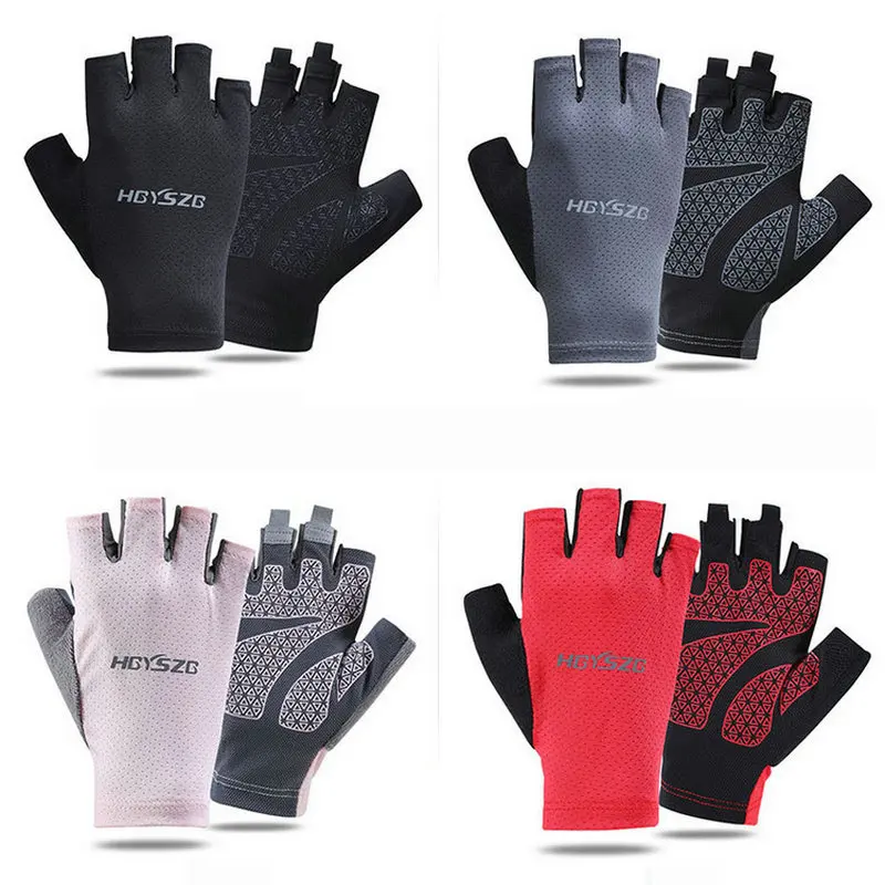 

Men Women Cycling Gloves Anti-slip Half Finger Fitness Gym Gloves Summer Breathable Sun Protection MTB Road Bike Bicycle Gloves