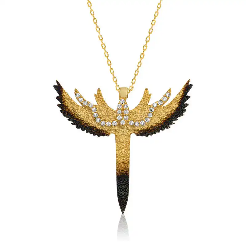 

Real Silver 925 Jewelry Silver Sword Lady Necklace