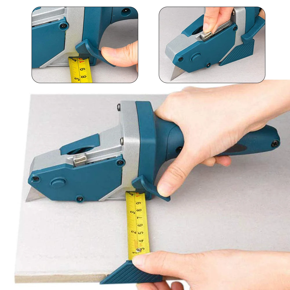 

Portable gypsum board cutting equipment, all-in-one gypsum board cutting hand tool with tape measure and multi-function knife