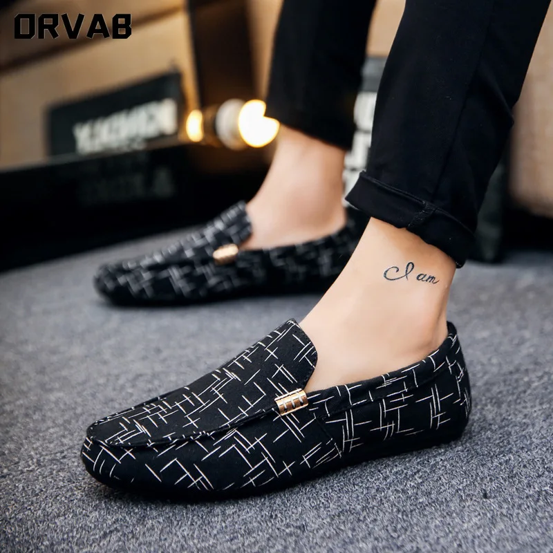 

Casual Shoes Men New Fashion Slip-On Mens Loafers Soft Comfortable Canvas Shoes Male Footwear Wedding Party Flats Sneakers
