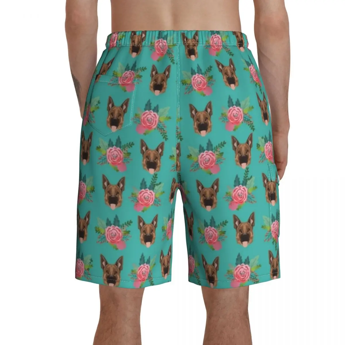 

German Shepherd Board Shorts Swimming Trunks Polyester Men Bathing Funny Swim Trunks