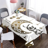islam muslim ramadan print table cloth waterproof rectangle dining table cover for living room kitchen decoration tablecloth
