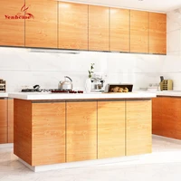cherry wood grain self adhesive kitchen cupboard wallpaper waterproof vinyl wardrobe sticker cabinet furniture renovation film
