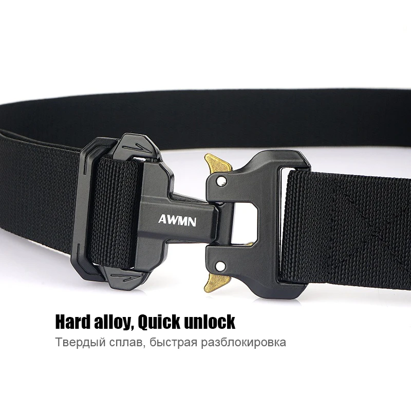 Ремень тактический HSSEE Fashion Twill для мужчин с быстрым замком из твердого сплава и мягкой и прочной эластичной нейлоновой основой для охоты и аксессуаров.