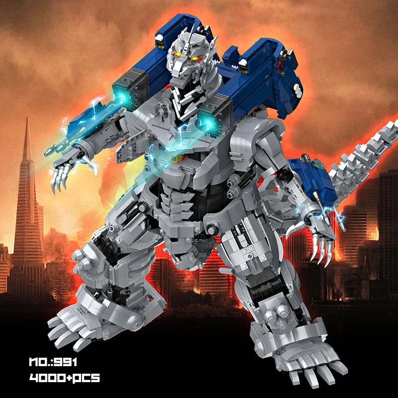 

MOC Robot Mechanical Monsters Goss Dinosaur City Accessories Building Blocks Bricks Children's Classic Movie Series Toys Set