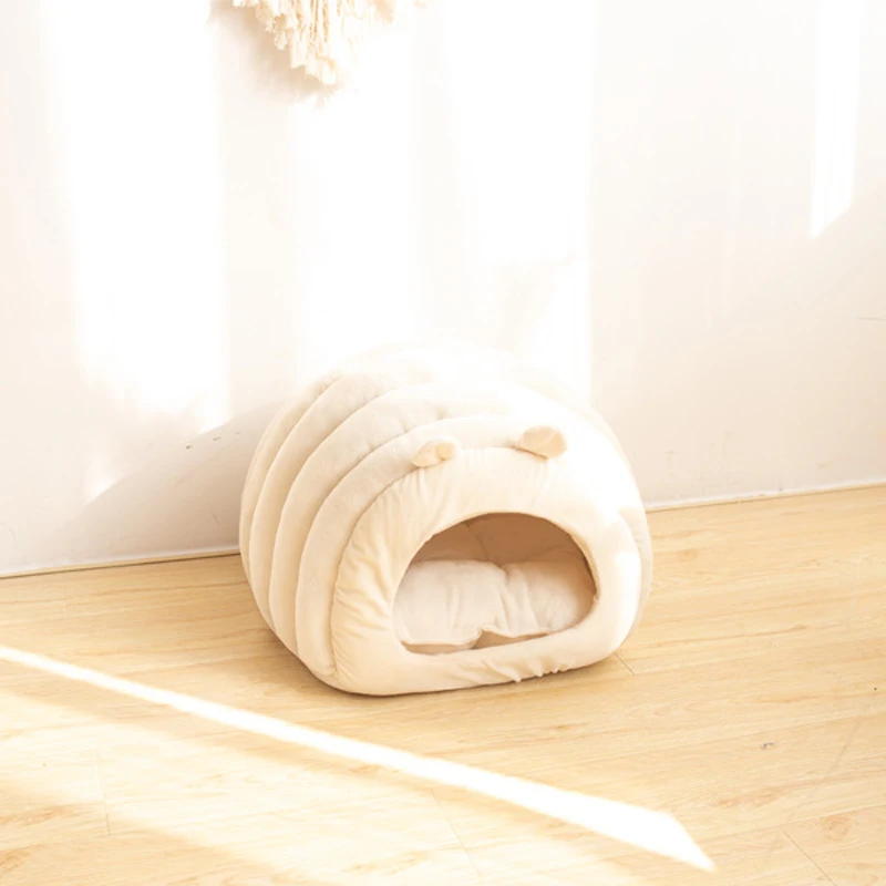 Милая и удобная кровать для кошек 38*42*33 см в форме ягненка моющаяся пушистая