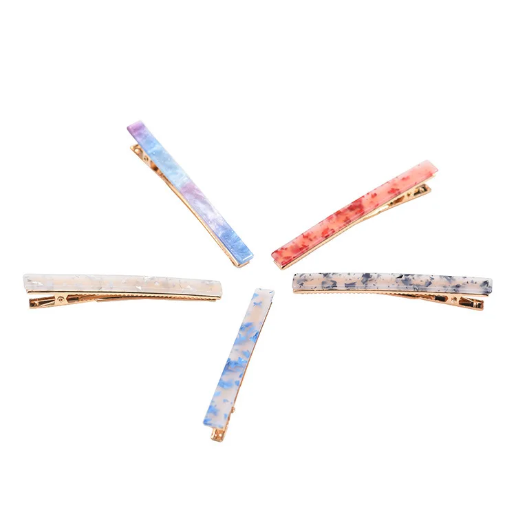 Прямоугольная ацетатная шикарная Минималистичная Милая акриловый зажим для