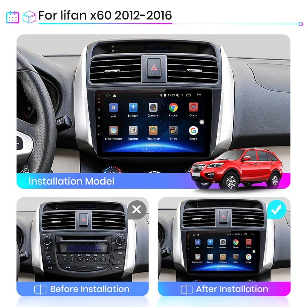 Для lifan x60 2012 2013 2014 2015 2016 9 дюймов 2 Din Автомобильный мультимедийный плеер Android 10 RDS DSP