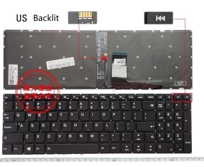

New US Keyboard with Backlit for Lenovo Ideapad V310-15IKB V310-15ISK 310-15ISK 510-15ISK 510-15IKB Laptop keyboard