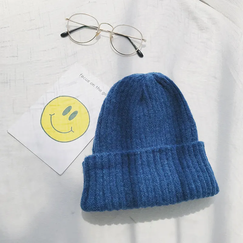 Новые зимние вязаные шапки мужские осенние и шерстяные шляпы женские