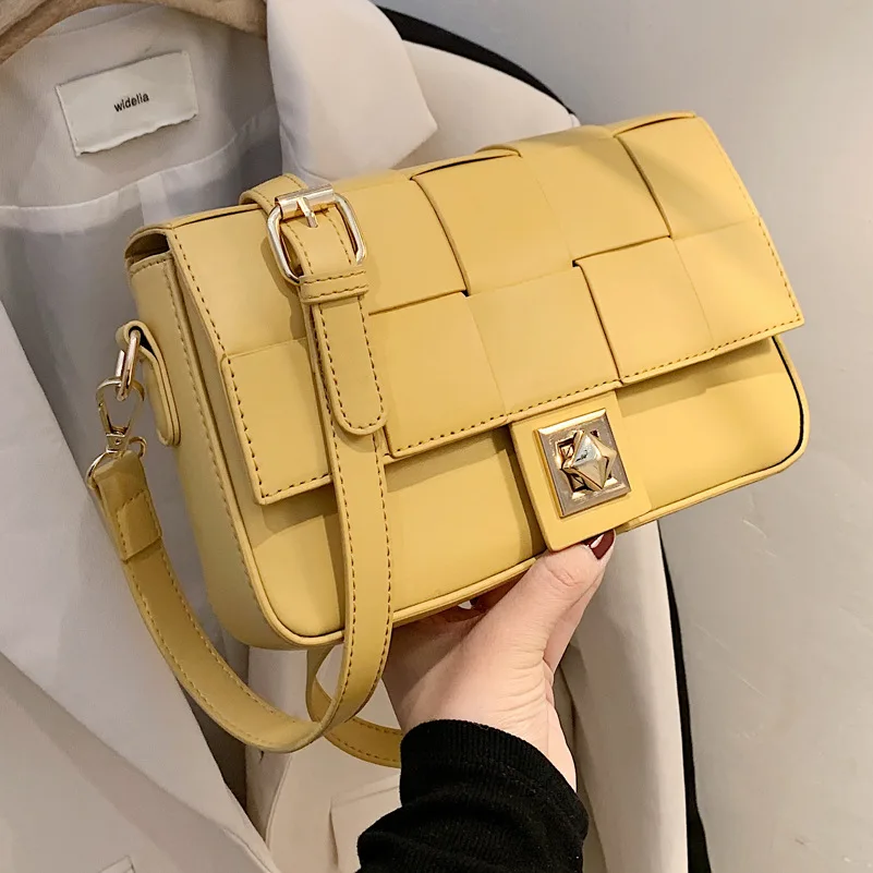 

Weave Design women Flap Crossbody Bags Small PU Leather Trend Brand Female Shoulder bags 2022 new ladies Handbags and Purses