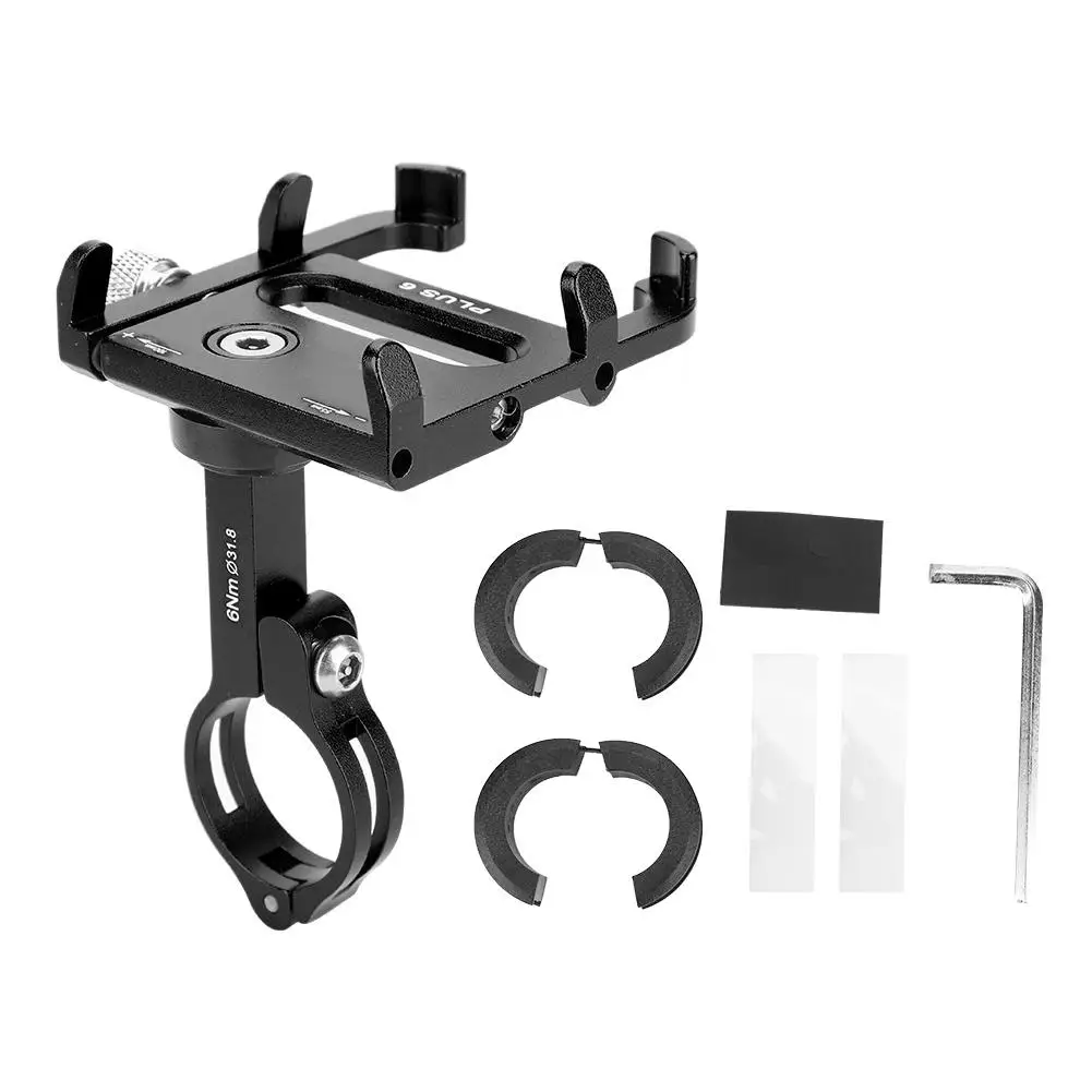 

Road Bicycle Mountain Bike Mobile Phone Holder with 360 Degree Rotation Black