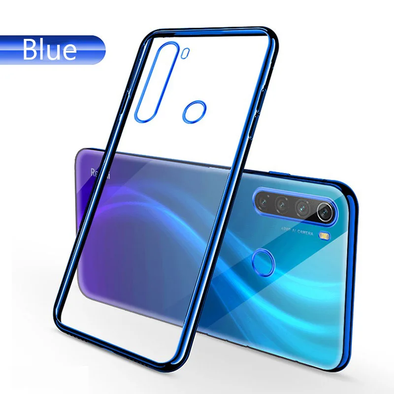 Plating Blue Lainergie для Xiao mi Red mi Note 8 чехол с покрытием мягкий прозрачный чехол для телефона для Xiao mi Red mi Note 8 Pro Чехол Red mi 8 8A mi Note 10 Pro - Цвет: Plating Blue