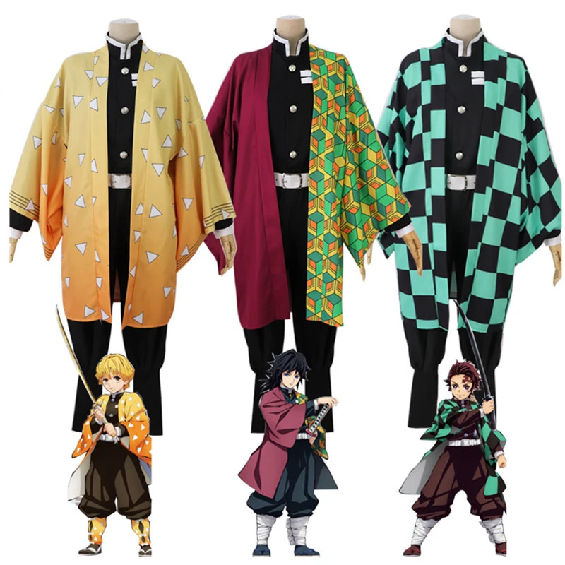 Костюм для косплея из аниме рассекающий демонов кимоно но м/ф no Yaiba Kamado Tanjirou Nezuko