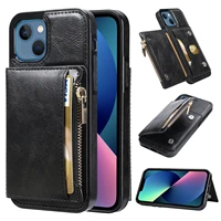 multi card holders wallet case for iphone 13 12 11 pro max x xr xs 7 8 plus case leather zipper magnetic shockproof back cover