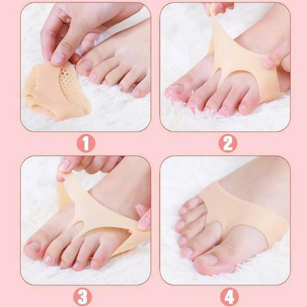 

Silicone Hollow Design Forefoot Pad Reusable Cozy Foot Pain Relief Pads ASD88