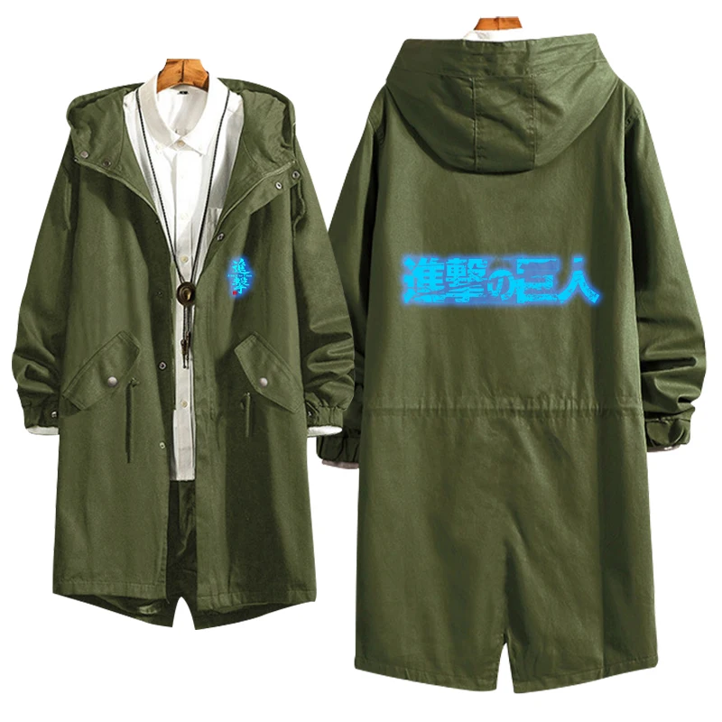 Толстовка с капюшоном для косплея из японского аниме атака на Титанов светящаяся