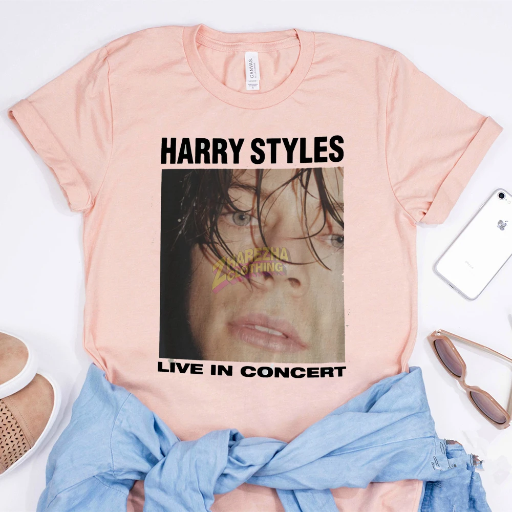 Футболка с графическим принтом Harry Styles Live In Concert 2018 одежда унисекс для взрослых