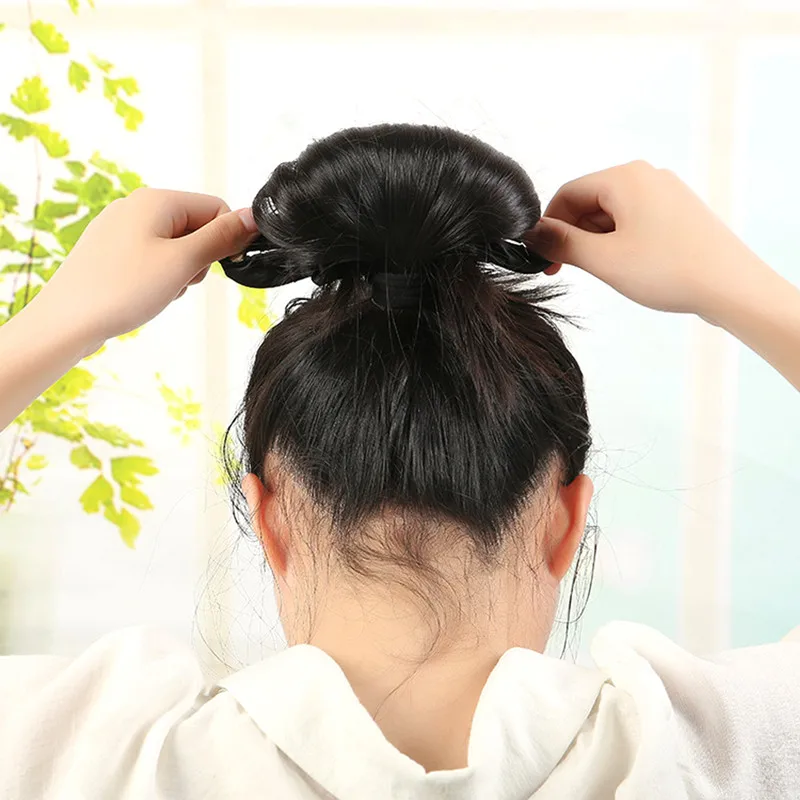 2 Волшебные сделай сам для девушек Шелковый пончик волос устройство пучка