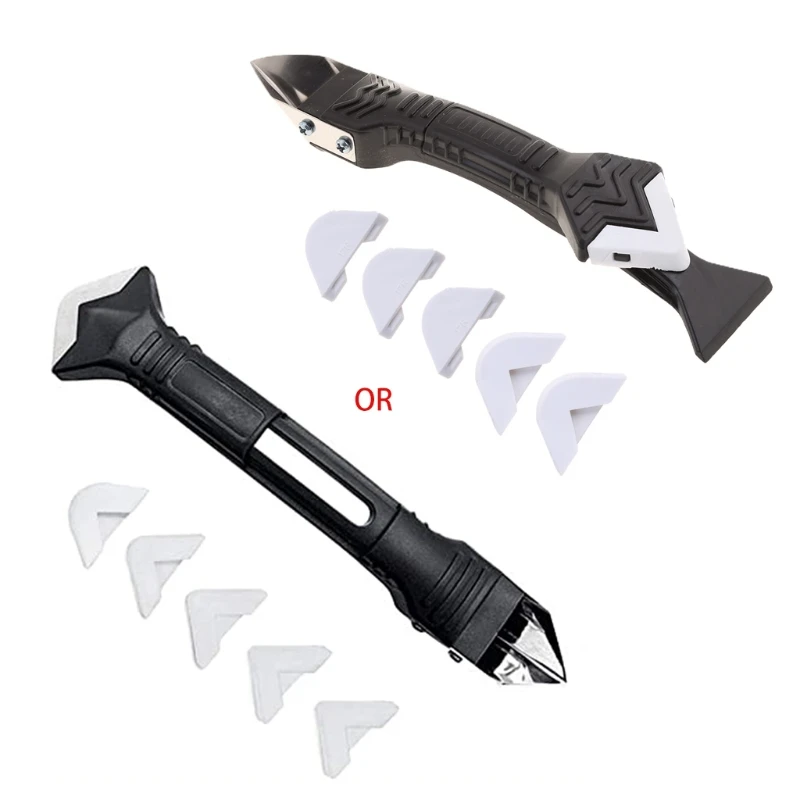 

3 in 1 Durable Silicone Sealant Remover Glass Glue Angle Scraper Adhesive Seam Repair Tool Kit Caulking Tool
