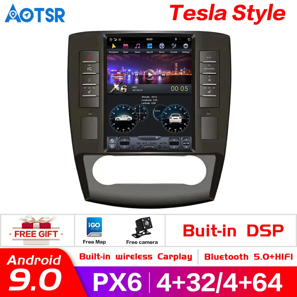 Автомобильный мультимедийный плеер с вертикальным экраном Tesla Android9.0 GPS для Mercedes