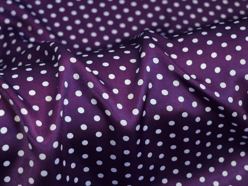 Per Meter, niedliches Polka-Dots-Material, Satin, Charmeuse, weicher Mantel, Futter, Schal, DIY-Stoff – Detail 21