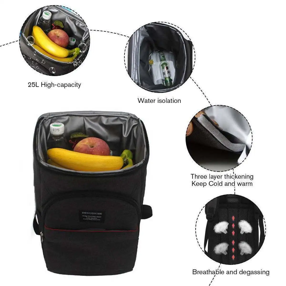 

18L Thermal Picnic Bag Waterproof Thickened Cooler Bag Large Capacity Insulated Bag Shoulder Outdoor Picnic Cooler Picnic Bags