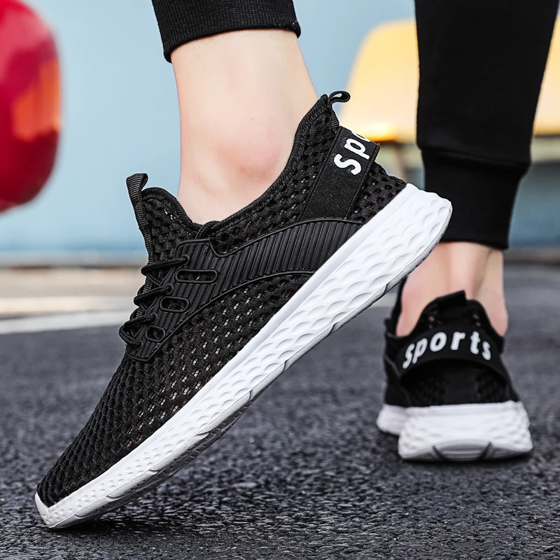 

Кроссовки мужские сетчатые для бега, дышащие дизайнерские, повседневная спортивная обувь для тренировок, бега, прогулок, 46